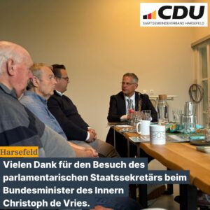 Christoph de Vries zu Gast bei der CDU Harsefeld